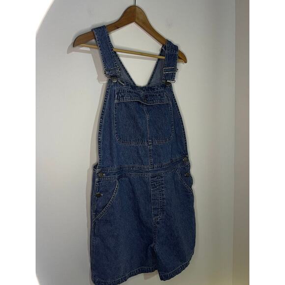 Vintage Riveted Lee Jeans Shortall Overalls Size XL - Picture 1 of 7